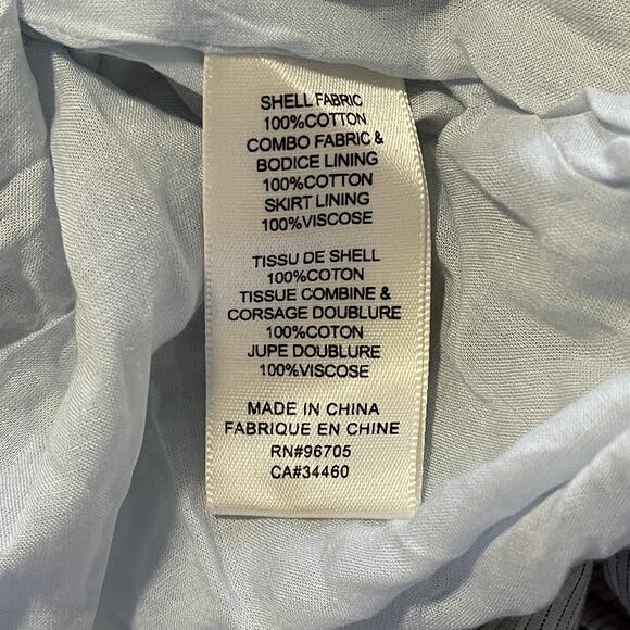 La Vie Rebecca Taylor Multi Striped Dress Sleeveless Button Down Size XS - Picture 6 of 8